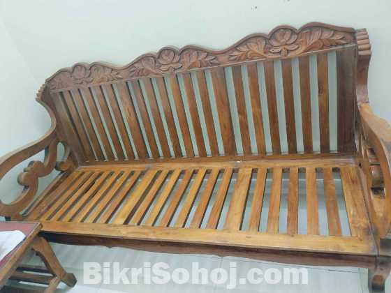 Shegun wooden sofa with foam cover